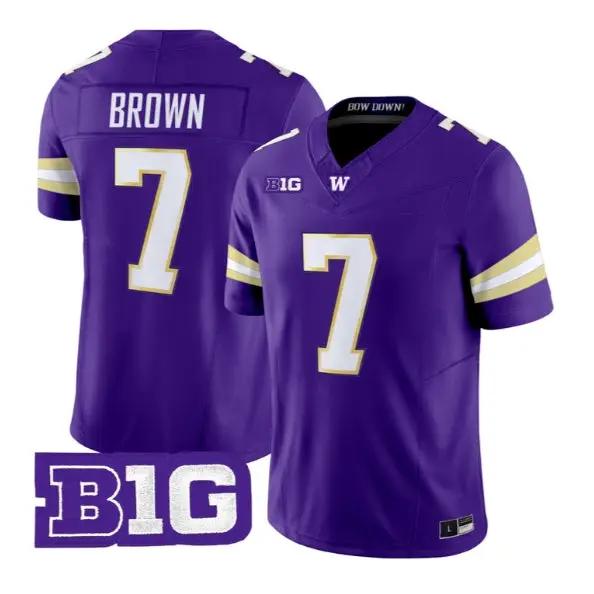 Elijah Brown #7 Washington Huskies Jersey 2026 Limited All Stitched by My Store NCAA Football Jerseys