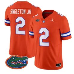 Eric Singleton Jr #2 Florida Gators Jersey 2026 Limited Stitched by My Store NCAA Football Jerseys