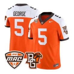 Eriq George #5 Bowling Green Falcons Jersey 2026 Limited Stitched by My Store NCAA Football Jerseys