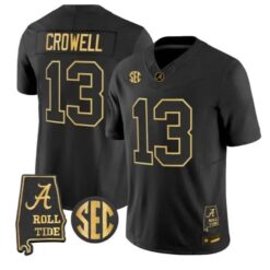 Ezavier Crowell #13 Alabama Crimson Tide Jersey 2026 Alabama Stitched by My Store NCAA Football Jerseys
