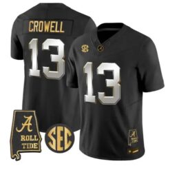 Ezavier Crowell #13 Alabama Crimson Tide Jersey 2026 Alabama Stitched by My Store NCAA Football Jerseys