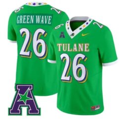 Green Wave #26 Tulane Green Wave Jersey 2026 City Edition Limited All Stitched by My Store NCAA Football Jerseys
