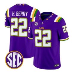 Harlem Berry #22 LSU Tigers Jersey 2026 Mardi Gras Edition All Stitched by My Store NCAA Football Jerseys