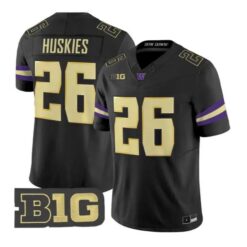 Huskies #26 Washington Huskies Jersey 2026 Vapor Limited Stitched by My Store NCAA Football Jerseys