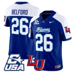 Jaylin Belford Jersey #26 Liberty Flames 2026 Vapor Limited Stitched by My Store NCAA Football Jerseys