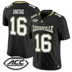 Johnny Unitas Jersey #16 Louisville Cardinals 2026 For The Ville Vapor Stitched by My Store NCAA Football Jerseys