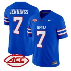 Kevin Jennings Jersey #7 SMU Mustangs 2026 Vapor Limited All Stitched by My Store NCAA Football Jerseys