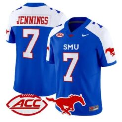 Kevin Jennings Jersey #7 SMU Mustangs 2026 Vapor Limited All Stitched by My Store NCAA Football Jerseys