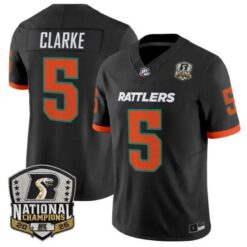 Kymani Clarke Jersey #5 Arizona Rattlers 2026 National Patch Stitched by My Store NCAA Football Jerseys