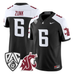 Linus Zunk Jersey #6 Washington State Cougars 2026 Vapor Stitched by My Store NCAA Football Jerseys