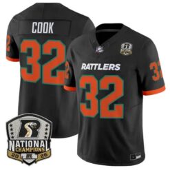 Matthew Cook Jersey #32 Arizona Rattlers 2026 National Patch Stitched by My Store NCAA Football Jerseys