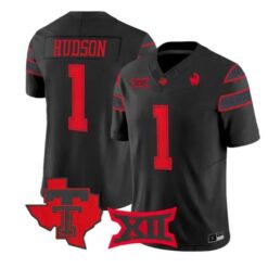 Micah Hudson Jersey #1 Texas Tech Red Raiders 2026 Vapor Limited All Stitched by My Store NCAA Football Jerseys