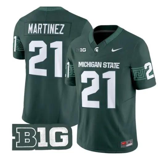 Nikai Martinez Jersey #21 Michigan State Spartans 2026 All Stitched by My Store NCAA Football Jerseys