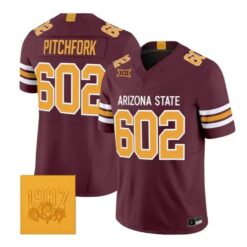 Pitchfork #602 Arizona State Sun Devils Jersey Roses & Devils Limited Stitched by My Store NCAA Football Jerseys