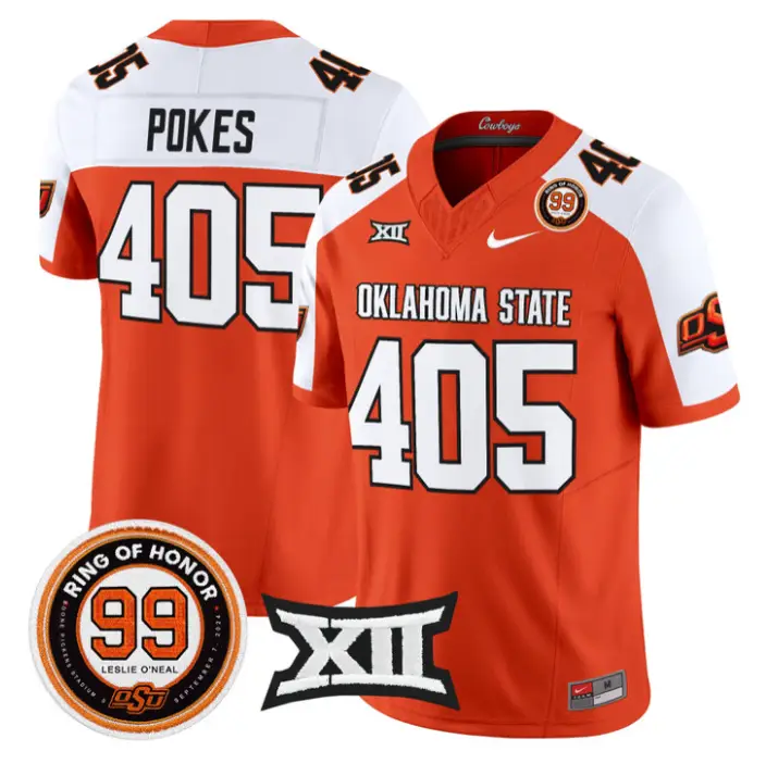 Pokes Jersey #405 Oklahoma State 2026 Leslie O'neal Limited Stitched by My Store NCAA Football Jerseys