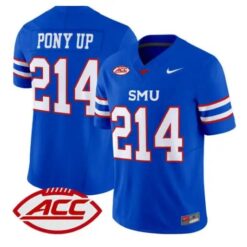 Pony Up Jersey #214 SMU Mustangs 2026 Vapor Limited All Stitched by My Store NCAA Football Jerseys