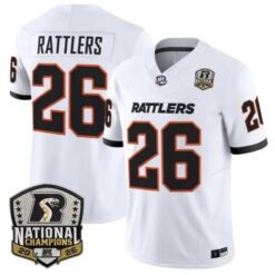 Rattlers Jersey #26 Arizona Rattlers 2026 National Patch All Stitched by My Store NCAA Football Jerseys