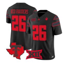 Red Raiders Jersey #26 Texas Tech Red Raiders 2026 Vapor Limited Stitched by My Store NCAA Football Jerseys