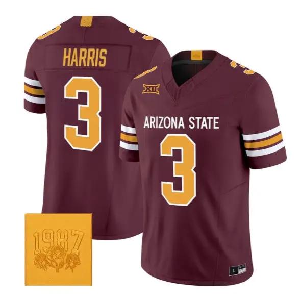Reed Harris #3 Arizona State Sun Devils Jersey Roses & Devils Limited Stitched by My Store NCAA Football Jerseys
