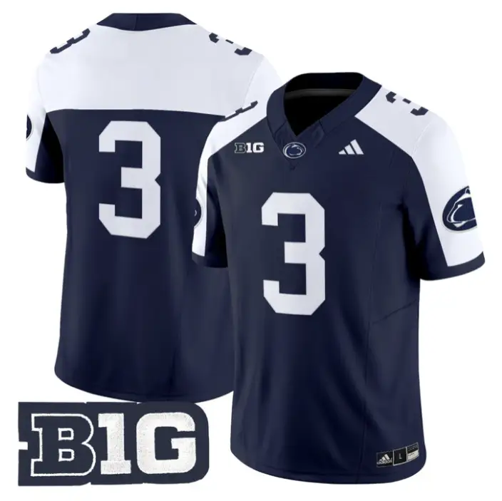 Rocco Becht Jersey #3 Penn State 2026 No Name on Back Limited Stitched by My Store NCAA Football Jerseys