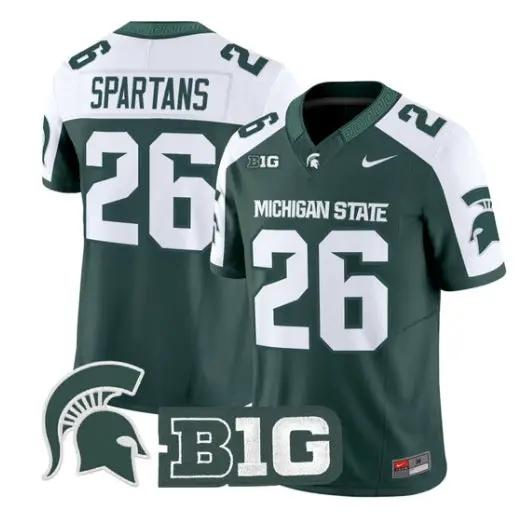 Spartans Jersey #26 Michigan State Spartans 2026 Limited Stitched by My Store NCAA Football Jerseys
