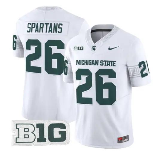 Spartans Jersey #26 Michigan State Spartans 2026 Limited Stitched by My Store NCAA Football Jerseys