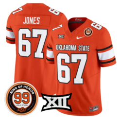 Trevin Jones Jersey #67 Oklahoma State 2026 Leslie O'neal Stitched by My Store NCAA Football Jerseys