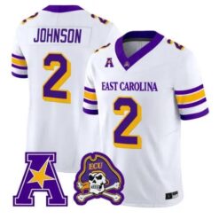 Tyler Johnson Jersey #2 East Carolina Pirates 2026 Vapor Limited All Stitched by My Store NCAA Football Jerseys