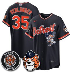 DET Paws Edition Vapor Limited Orange Jersey - Stitched by Detroit Tigers