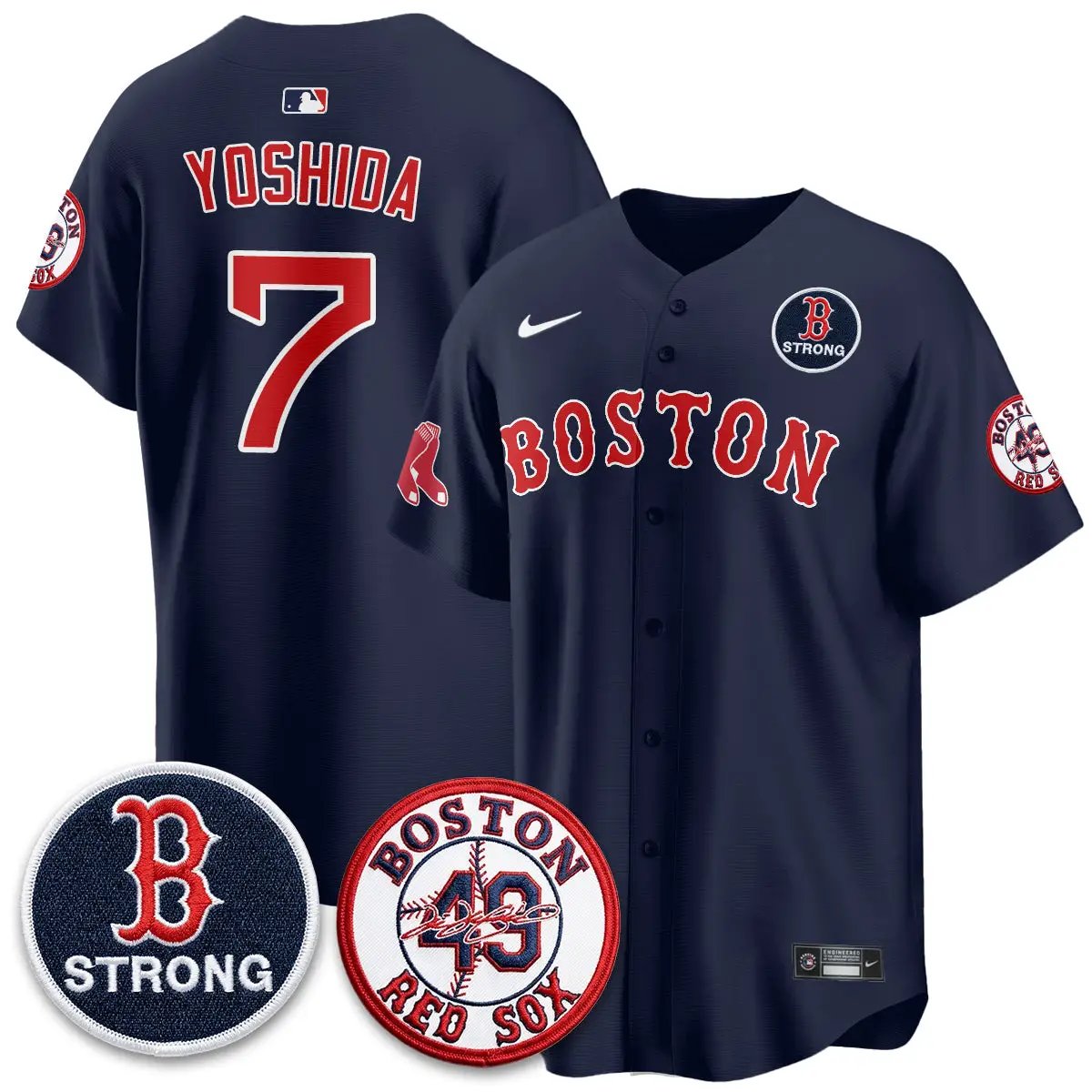 BOS B Strong Memorial Patch Limited Edition - Stitched (2) by Boston Red Sox