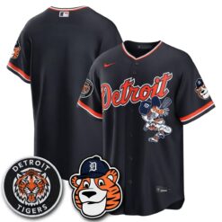DET Paws Edition Vapor Limited Orange Jersey - Stitched by Detroit Tigers