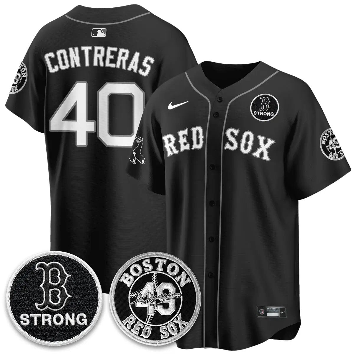 BOS B Strong Memorial Patch Limited Edition - Stitched (2) by Boston Red Sox