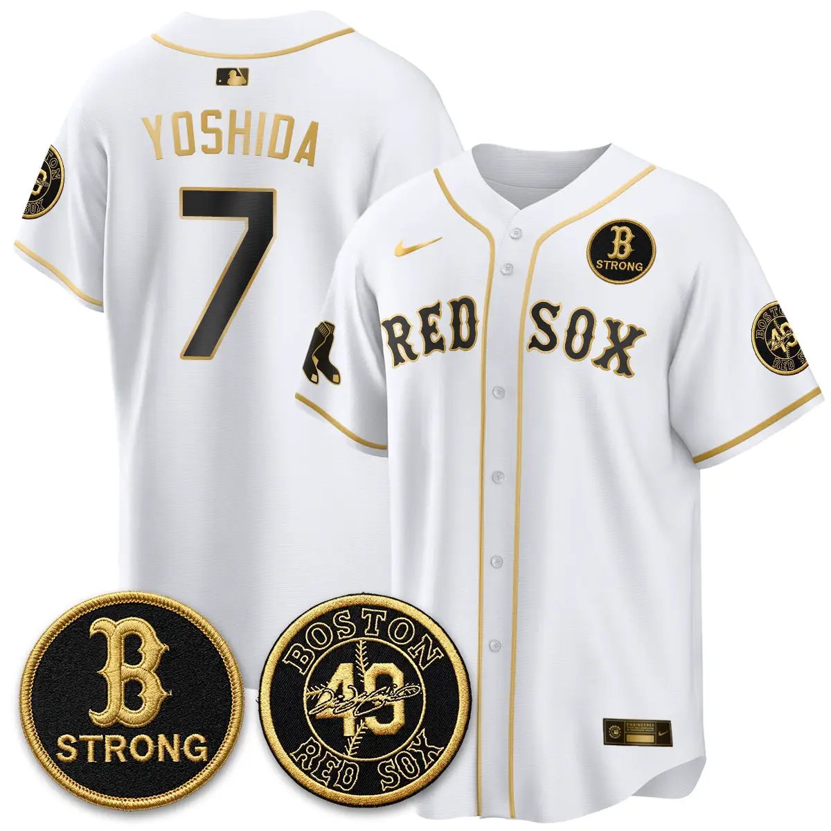 BOS B Strong Memorial Patch Limited Edition - Stitched (2) by Boston Red Sox