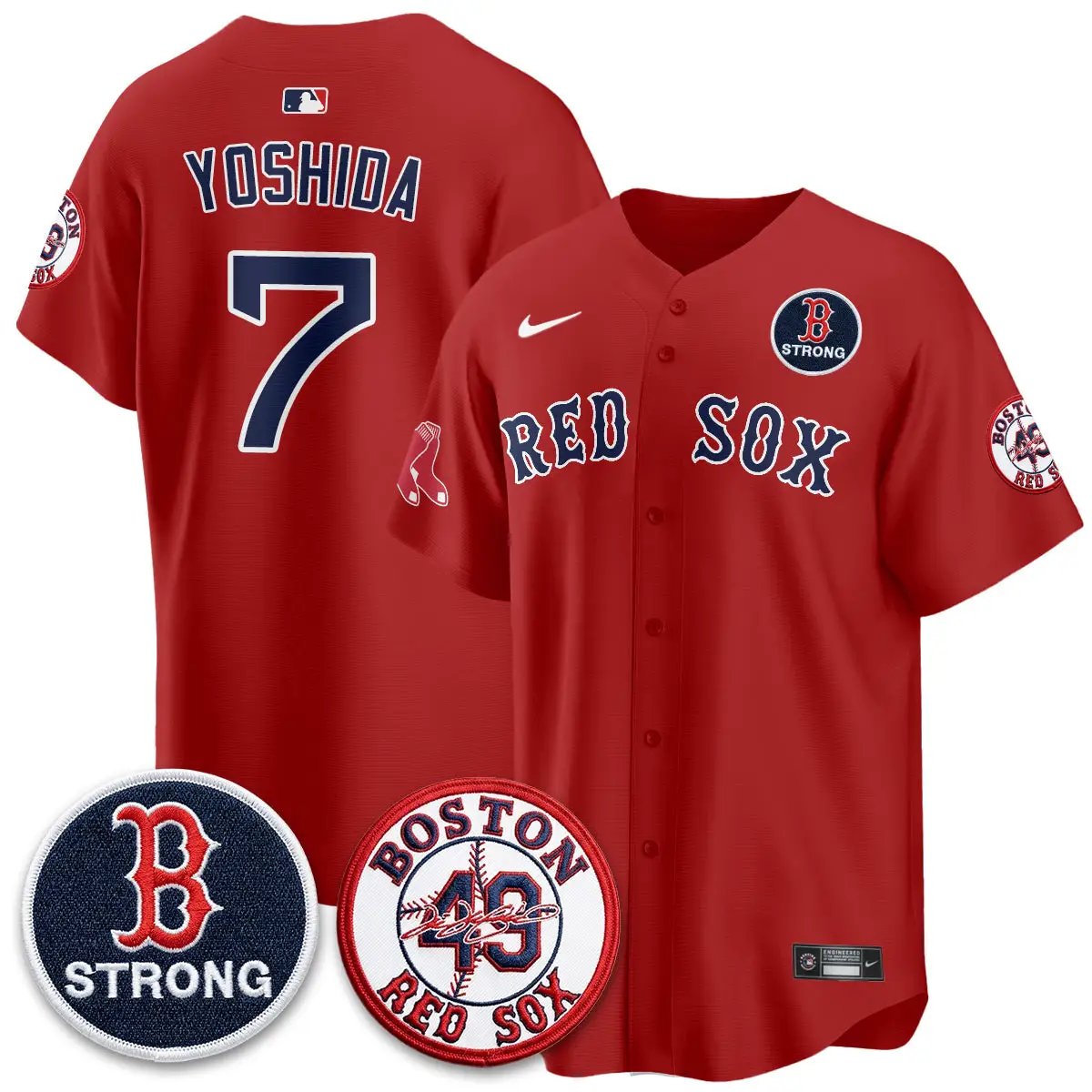 BOS B Strong Memorial Patch Limited Edition - Stitched (2) by Boston Red Sox