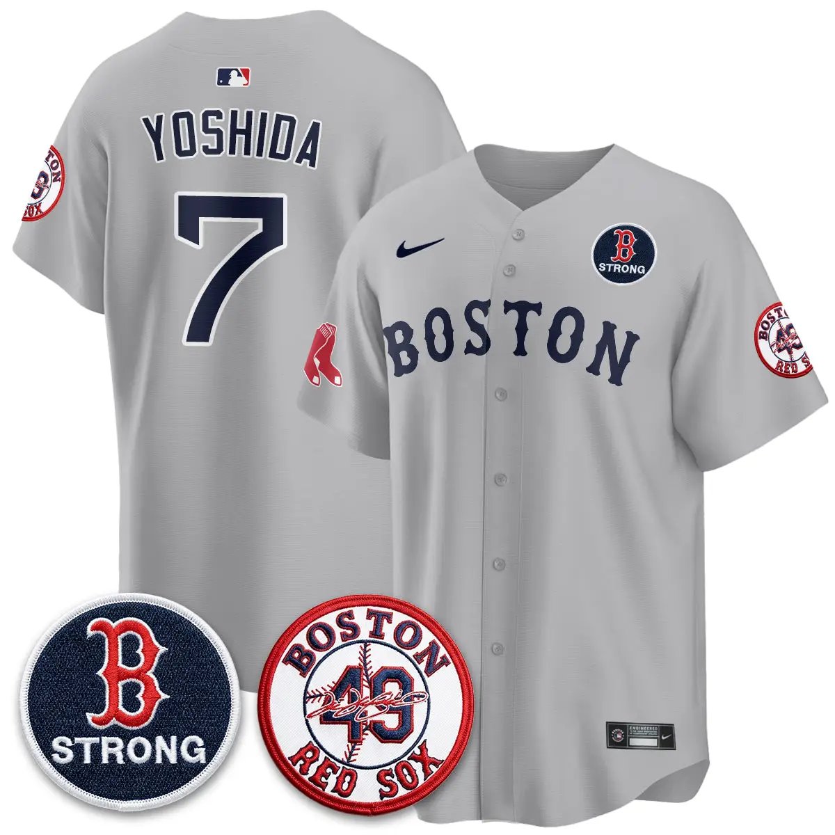 BOS B Strong Memorial Patch Limited Edition - Stitched (2) by Boston Red Sox