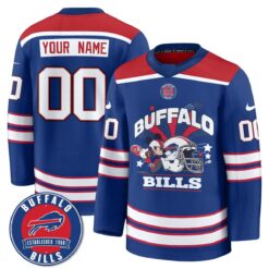 BUF x Cartoon Mouse Edition Custom Hockey Jersey - Printed by Buffalo Bills