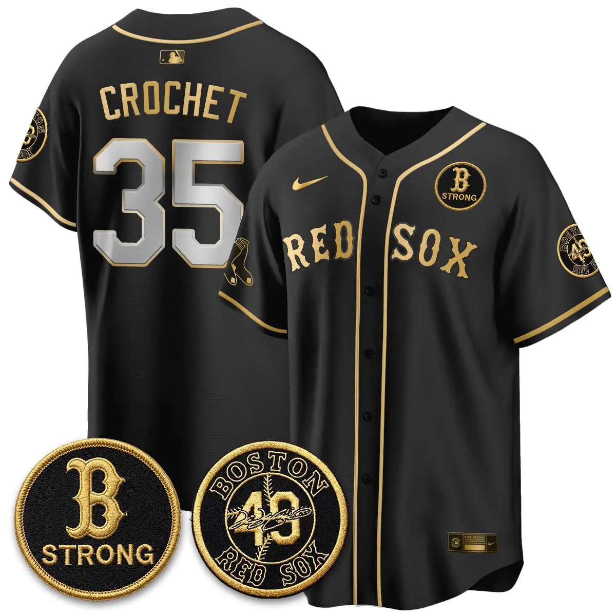 BOS B Strong Memorial Patch Limited Edition - Stitched (2) by Boston Red Sox