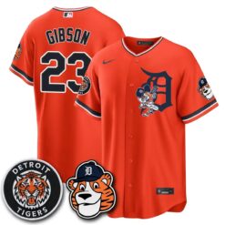DET Paws Edition Vapor Limited Orange Jersey - Stitched by Detroit Tigers