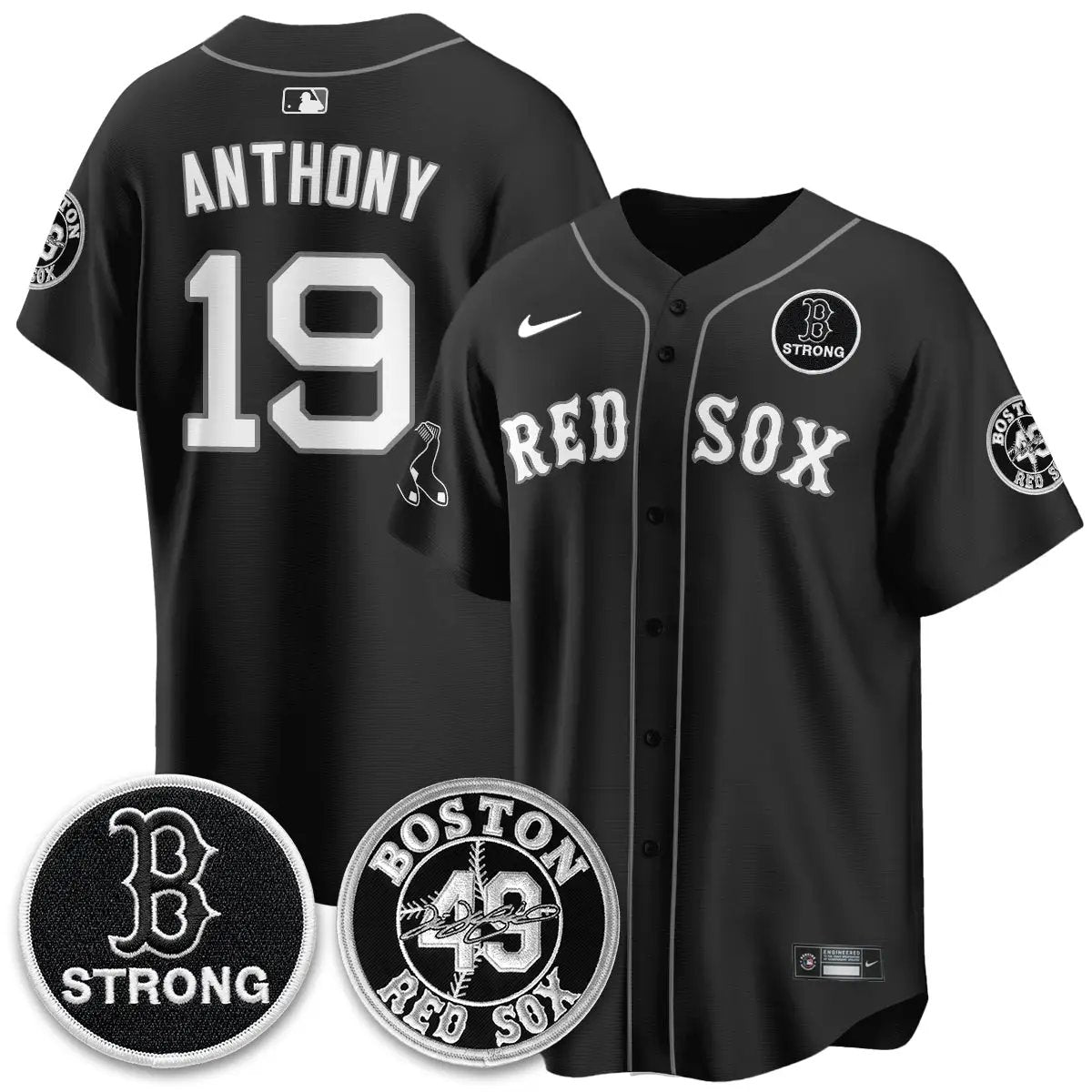 BOS B Strong Memorial Patch Limited Edition - Stitched (2) by Boston Red Sox