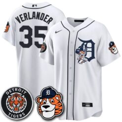 DET Paws Edition Vapor Limited Orange Jersey - Stitched by Detroit Tigers