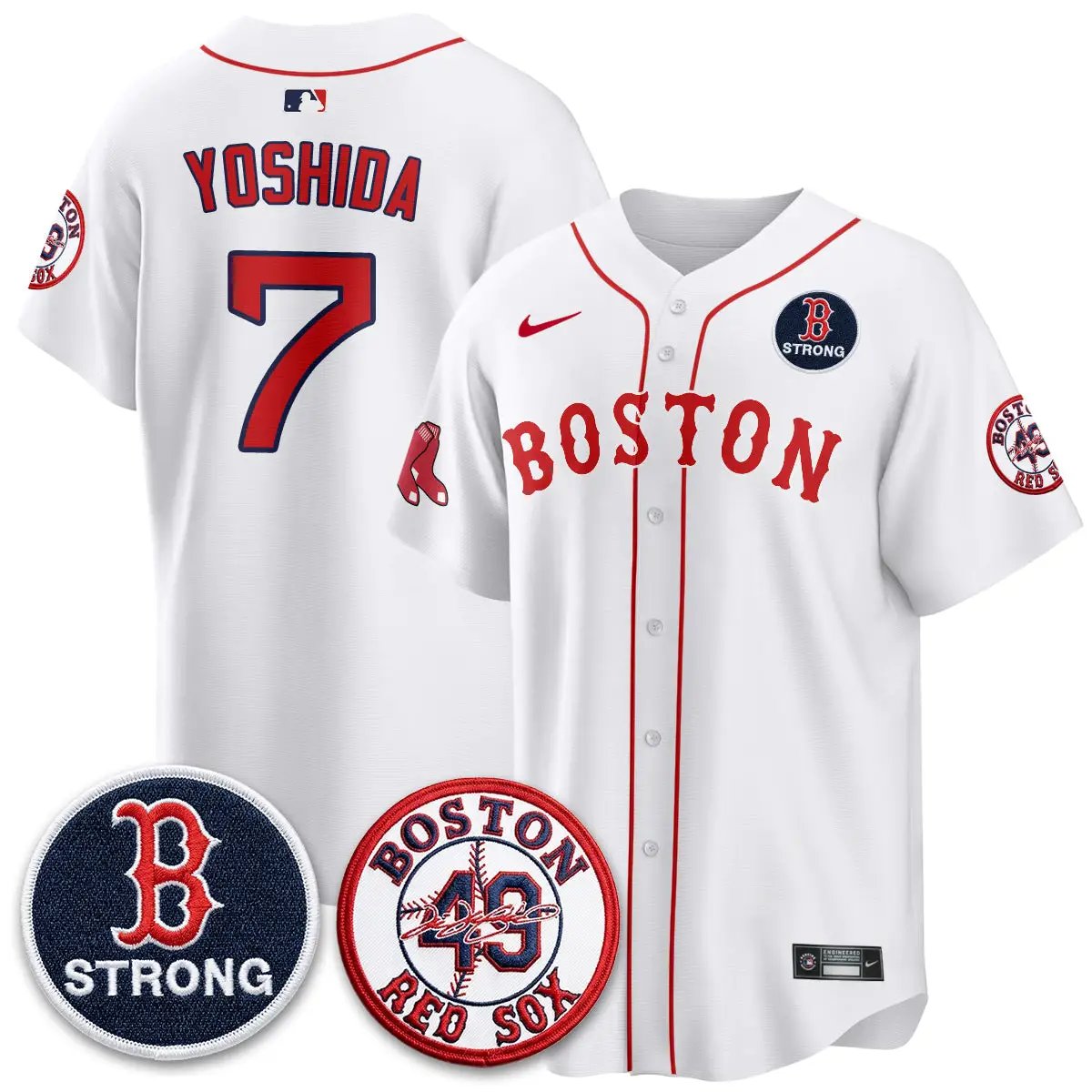 BOS B Strong Memorial Patch Limited Edition - Stitched (2) by Boston Red Sox