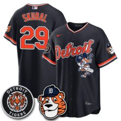 DET Paws Edition Vapor Limited Orange Jersey - Stitched by Detroit Tigers