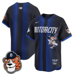 DET Paws Edition Vapor Limited Orange Jersey - Stitched by Detroit Tigers