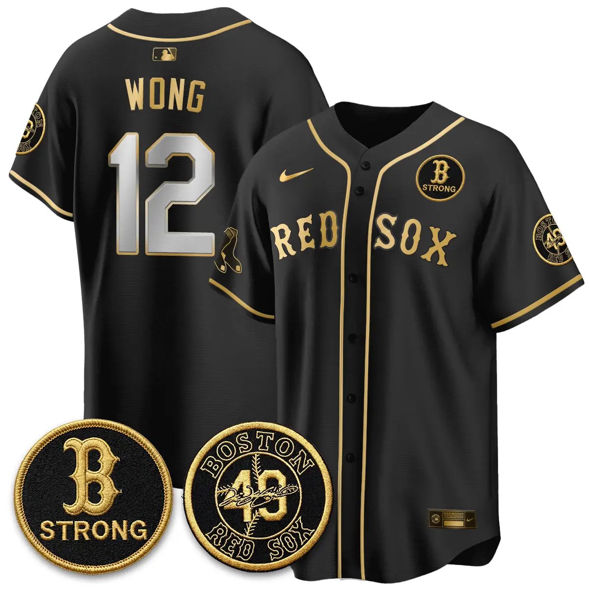 BOS B Strong Memorial Patch Limited Edition - Stitched (2) by Boston Red Sox
