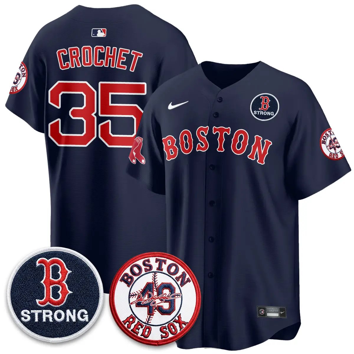 BOS B Strong Memorial Patch Limited Edition - Stitched (2) by Boston Red Sox