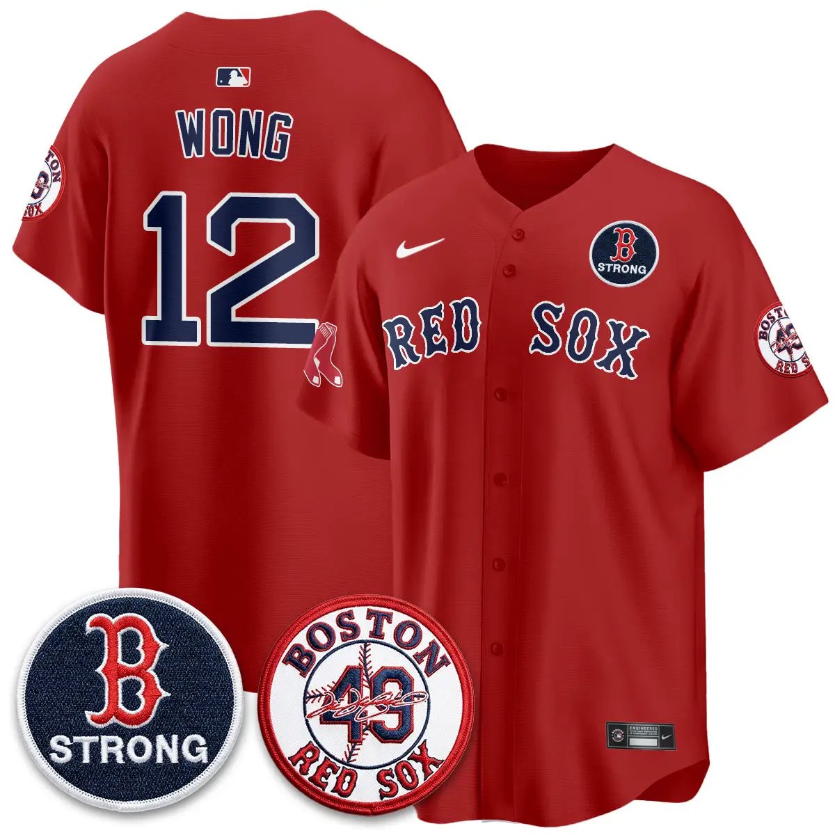 BOS B Strong Memorial Patch Limited Edition - Stitched (2) by Boston Red Sox