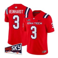 Abraham Reinhardt Jersey #3 Utah Tech Trailblazers 2026 Stitched by My Store NCAA Football Jerseys