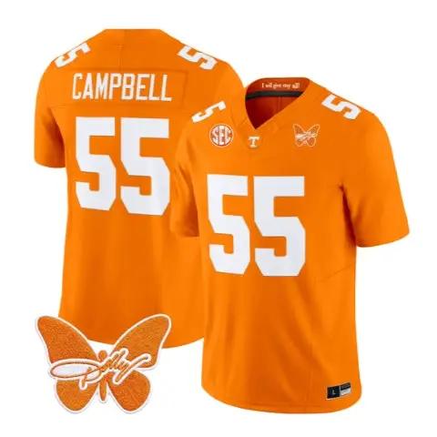 Amare Campbell Jersey #55 Tennessee Volunteers 2026 Stitched by My Store NCAA Football Jerseys