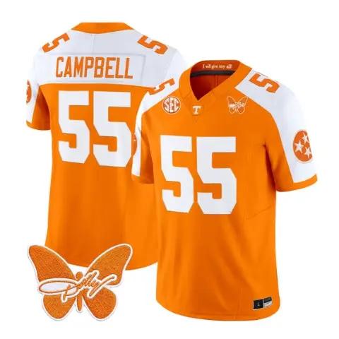 Amare Campbell Jersey #55 Tennessee Volunteers 2026 Stitched by My Store NCAA Football Jerseys