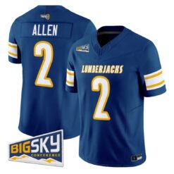 Ammon Allen Jersey #2 Northern Arizona Lumberjacks 2026 Vapor Stitched by My Store NCAA Football Jerseys